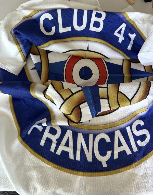 Drap de bain  club 41 Blanche Logo Imprimé centre 80x190
