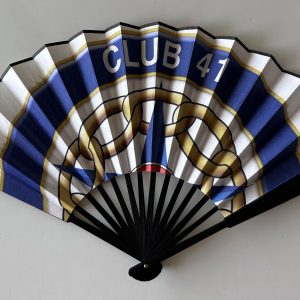 Eventail Noir grand modèle logo CLUB 41
