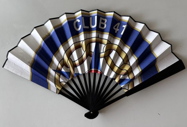 Eventail Noir grand modèle logo CLUB 41