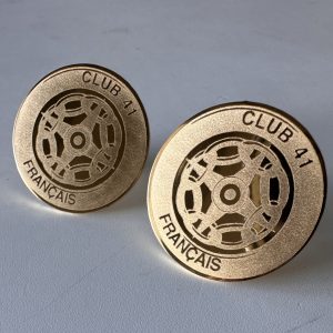 Boutons de manchettes  dorées grand modèle